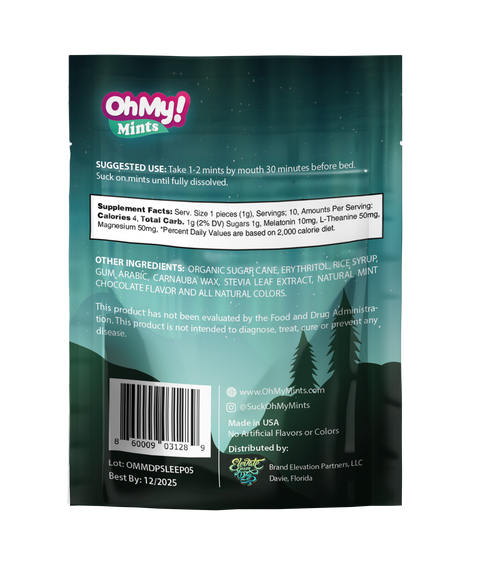 Sleep Mints Deep Sleep 10mg Melatonin Mints - Oh My Mints